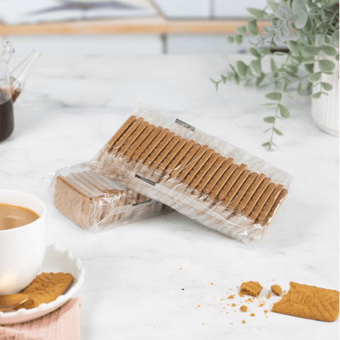 Box of 300 - Little Bakes Caramel & Cinnamon Sugar Biscuits (12 x 25 Sleeves Carton - Clear Packaging)