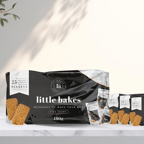 Taster Pack 100 Biscuits - Little Bakes Caramel & Cinnamon Sugar (4 x 25 Sleeve)